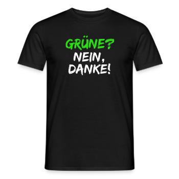 Grün? Nein Danke! Anti Grüne Anti Bearbock - Männer T-Shirt - Schwarz - Vorne - AI Model Male 178 light (178cm)