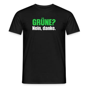 Grün? Nein Danke! Anti Grüne Anti Bearbock - Männer T-Shirt - Schwarz - Vorne - AI Model Male 178 light (178cm)