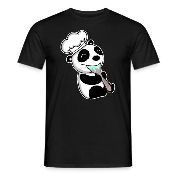 Panda bouillant bébé - T-shirt homme - noir - Devant - AI Model Male 178 light (178cm)