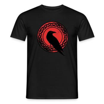 Red Moon Norse Viking Raven Gothic Black Crow - Männer T-Shirt - Schwarz - Vorne - AI Model Male 178 light (178cm)