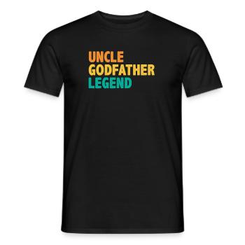 Rétro Uncle Godfather Legend Vintage - T-shirt homme - noir - Devant - AI Model Male 178 light (178cm)
