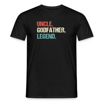 Retro Uncle Godfather Legend Vintage - Männer T-Shirt - Schwarz - Vorne - AI Model Male 178 light (178cm)