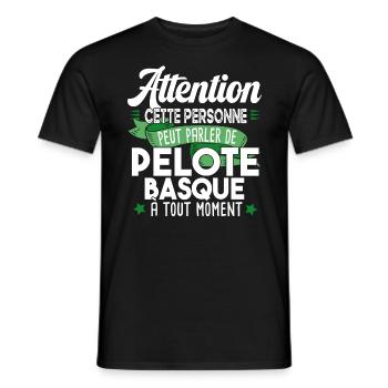 Pelote Basque Balle Sport Humour Athlète Joueur - T-shirt homme - noir - Devant - AI Model Male 178 light (178cm)