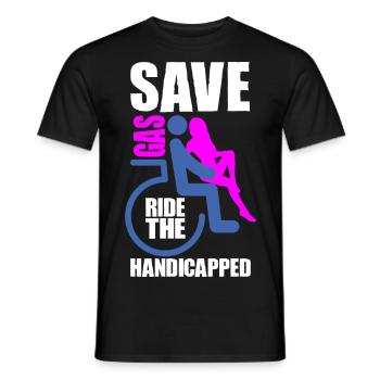 Behindert Humor Lustig - Männer T-Shirt - Schwarz - Vorne - AI Model Male 178 light (178cm)