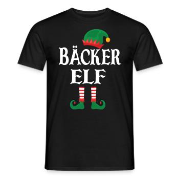 Weihnachten Bäcker Elf - Männer T-Shirt - Schwarz - Vorne - AI Model Male 178 light (178cm)