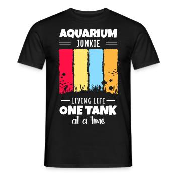 Aquaristics Aquarist Fish Farming - Men's T-Shirt - black - Front - AI Model Male 178 light (178cm)