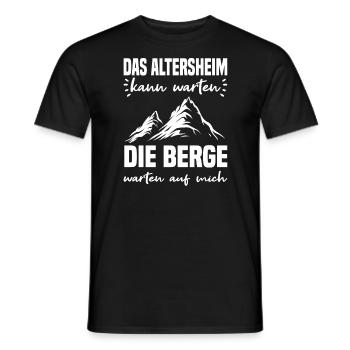 Bergsteiger Wanderer Bergsteigen - Männer T-Shirt - Schwarz - Vorne - AI Model Male 178 light (178cm)