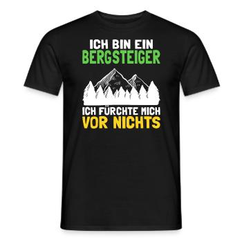 Ich Bin Ein Bergsteiger - Männer T-Shirt - Schwarz - Vorne - AI Model Male 178 light (178cm)