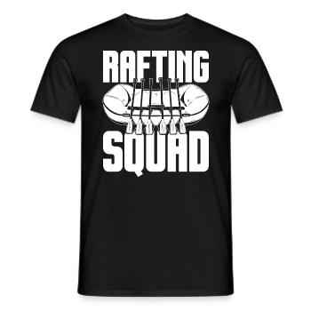 Rafting Squad Outfit for Teams Boating Mountains - Men's T-Shirt - black - Front - AI Model Male 178 light (178cm)