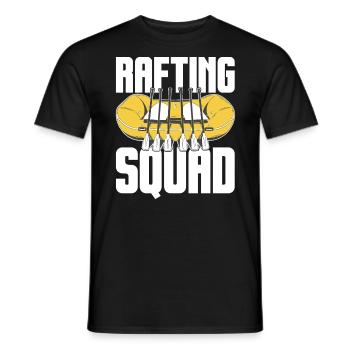 Tenue d’escouade de rafting pour les équipes de navigation de plaisance dans les montagnes - T-shirt homme - noir - Devant - AI Model Male 178 light (178cm)