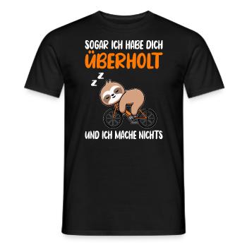 E-Bike Faultier Spruch - Männer T-Shirt - Schwarz - Vorne - AI Model Male 178 light (178cm)