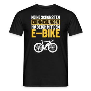 E-Bike Elektrofahrrad E-Biker - Männer T-Shirt - Schwarz - Vorne - AI Model Male 178 light (178cm)