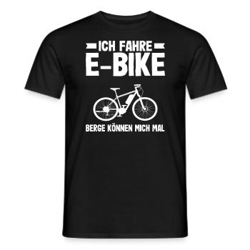E-Bike Elektrofahrrad E-Biker - Männer T-Shirt - Schwarz - Vorne - AI Model Male 178 light (178cm)