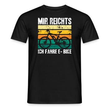 Mir Reichts Ich Fahre E-Bike - Männer T-Shirt - Schwarz - Vorne - AI Model Male 178 light (178cm)