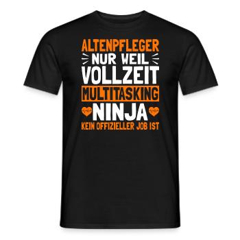 Altenpflege Altenpfleger Pflegekraft - Männer T-Shirt - Schwarz - Vorne - AI Model Male 178 light (178cm)