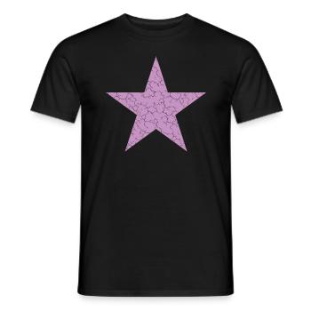 Stern purple Vintage star - Männer T-Shirt - Schwarz - Vorne - AI Model Male 178 light (178cm)