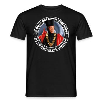 Star Trek The Next Generation Q Quote - Men's T-Shirt - black - Front - AI Model Male 178 light (178cm)