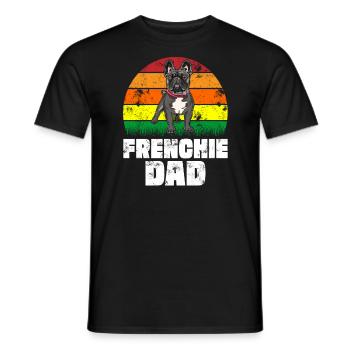 Frenchie Dad - Männer T-Shirt - Schwarz - Vorne - AI Model Male 178 light (178cm)