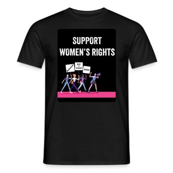 Droits des femmes - T-shirt homme - noir - Devant - AI Model Male 178 light (178cm)