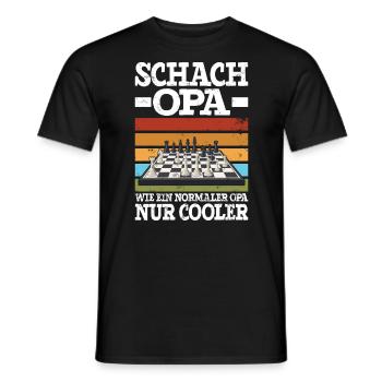 Schach Opa Wie Ein Normaler Opa Nur Cooler - Männer T-Shirt - Schwarz - Vorne - AI Model Male 178 light (178cm)