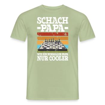 Schach Papa Wie Ein Normaler Papa Nur Cooler - Männer T-Shirt - Sage - Vorne - AI Model Male 178 light (178cm)