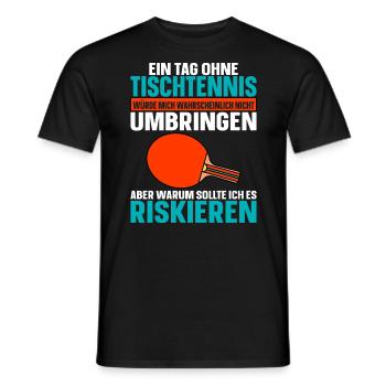 Tischtennis Tischtennisspieler - Männer T-Shirt - Schwarz - Vorne - AI Model Male 178 light (178cm)