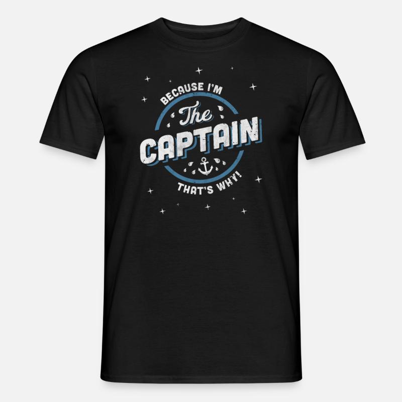 Captain - Männer T-Shirt - Schwarz