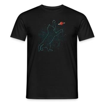Konstellation der Katze - Männer T-Shirt - Schwarz - Vorne - AI Model Male 178 light (178cm)