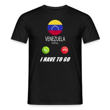 Venezuela calls lusiger flags slogan - Men's T-Shirt - black - Front - AI Model Male 178 light (178cm)