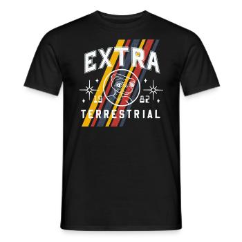 E.T. The Extra-Terrestrial 1982 - Men's T-Shirt - black - Front - AI Model Male 178 light (178cm)