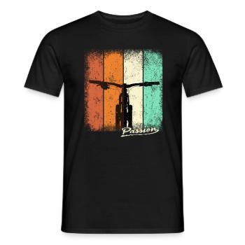 Vélo Passion VTT - T-shirt homme - noir - Devant - AI Model Male 178 light (178cm)