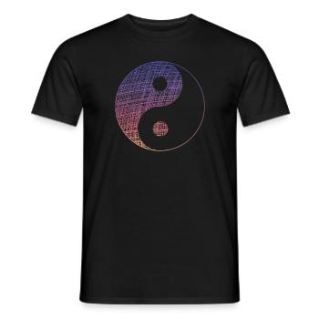 Yin Yang Vintage - Männer T-Shirt - Schwarz - Vorne - AI Model Male 178 light (178cm)