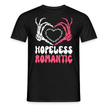 Hoffnungslos romantisches Halloween-Stimmungs-Herz. ich - Männer T-Shirt - Schwarz - Vorne - AI Model Male 178 light (178cm)