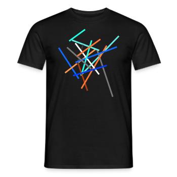 Abstract Modern Scifi Construct - Men's T-Shirt - black - Front - AI Model Male 178 light (178cm)