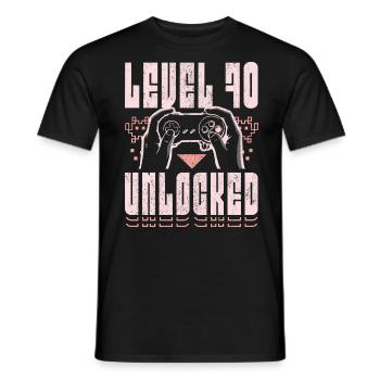 Vintage Video Games 1954 70 Years Anniversary Gamer - Men's T-Shirt - black - Front - AI Model Male 178 light (178cm)