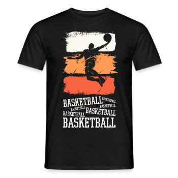 Basketteur Basketteur Dunking Vintage Retro - T-shirt homme - noir - Devant - AI Model Male 178 light (178cm)