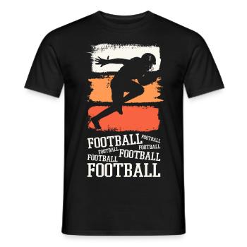 American Football Spieler Vintage Retro USA Sport - Männer T-Shirt - Schwarz - Vorne - AI Model Male 178 light (178cm)