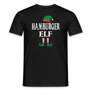 Hamburger Elf - Männer T-Shirt - Schwarz - Vorne - AI Model Male 178 light (178cm)