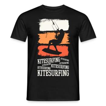 Kitesurfen Kitesurf Kitesurfer Kiten Kiteboarden - Männer T-Shirt - Schwarz - Vorne - AI Model Male 178 light (178cm)