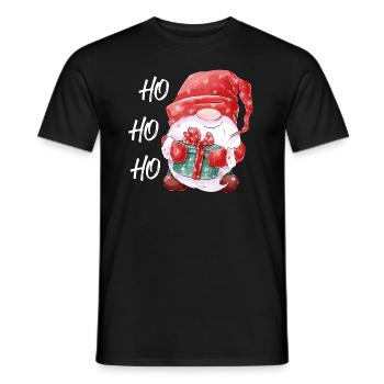 Ho Ho Ho - Hier kommt der Weihnachtswichtel - Männer T-Shirt - Schwarz - Vorne - AI Model Male 178 light (178cm)