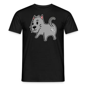 Cat Ass - Cat Butt - Men's T-Shirt - black - Front - AI Model Male 178 light (178cm)