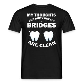 Dental laboratory and dental technology for dental clinics - Men's T-Shirt - black - Front - AI Model Male 178 light (178cm)