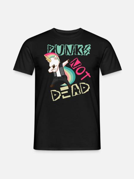 Punk's not dead Punkrock Musik Punker Retro Punk - Männer T-Shirt - Schwarz