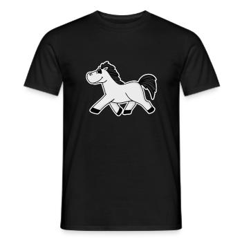 Chevaux Cheval Cheval domestique - T-shirt homme - noir - Devant - AI Model Male 178 light (178cm)