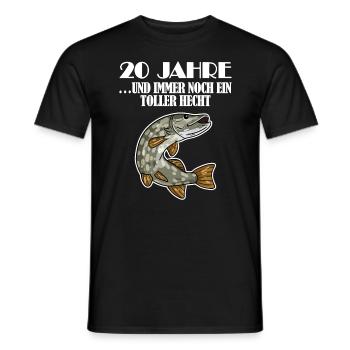 20. Geburtstag Angler Lustiger Spruch - 20 Jahre - Männer T-Shirt - Schwarz - Vorne - AI Model Male 178 light (178cm)