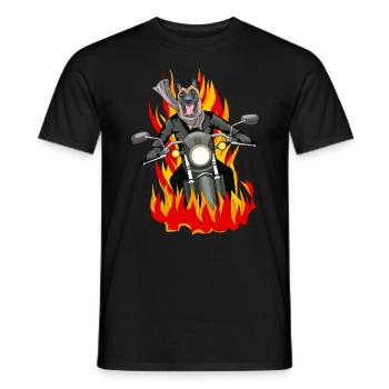 Fire Malinois - Men's T-Shirt - black - Front - AI Model Male 178 light (178cm)
