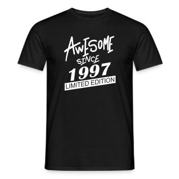 1997 - Né en 1997 - T-shirt homme - noir - Devant - AI Model Male 178 light (178cm)