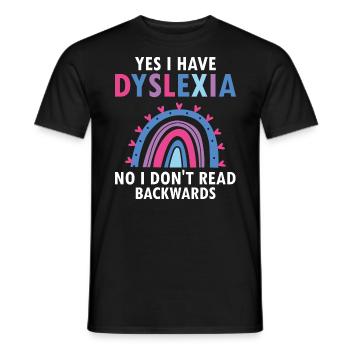 Thérapie de la dyslexie pour le mois de la dyslexie - T-shirt homme - noir - Devant - AI Model Male 178 light (178cm)
