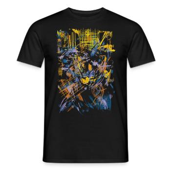 Abstrakte Kunst - Scifi - Männer T-Shirt - Schwarz - Vorne - AI Model Male 178 light (178cm)