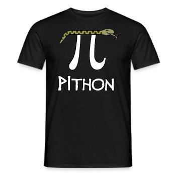 Pithon - Männer T-Shirt - Schwarz - Vorne - AI Model Male 178 light (178cm)